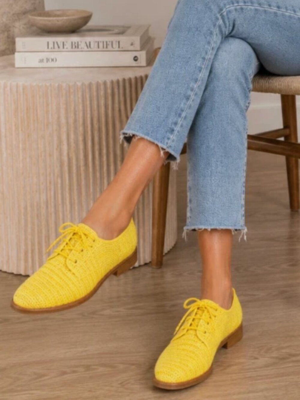 Authentic Dolce & Gabbana Yellow Raffia Women Shoes Size 35/ US 5 ~ MSRP $959
